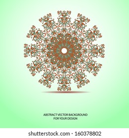 background for your design with abstract snowflake or flower. Eps 10
