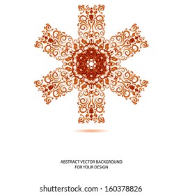 background for your design with abstract snowflake or flower. Eps 10