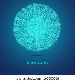 background for your design with abstract snowflake or flower. Eps 10