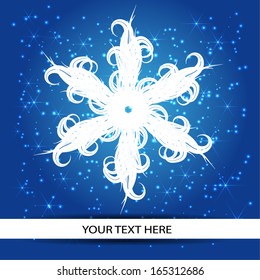 background for your design with abstract snowflake or flower. Eps 10
