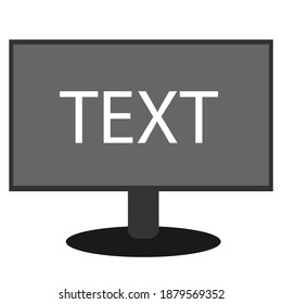 background for your text. Text box.
Computer monitor