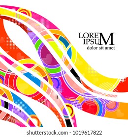 Background for your text colorful circles abstract. Vector