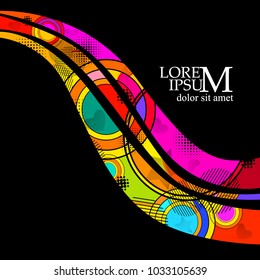 Background for your text colorful circles abstract. Vector