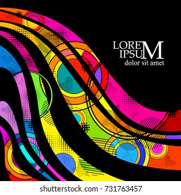 Background for your text colorful circles abstract. Vector