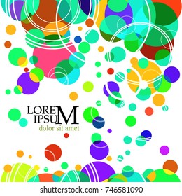 Background for your text colorful circles abstract. Vector
