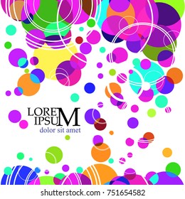 Background for your text colorful circles abstract. Vector