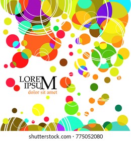 Background for your text colorful circles abstract. Vector