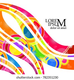 Background for your text colorful circles abstract. Vector