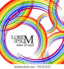 Background for your text colorful rainbow abstract. Vector
