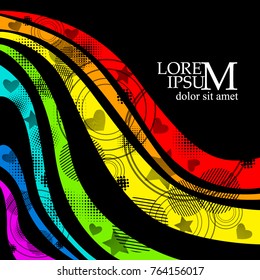 Background for your text colorful rainbow abstract. Vector