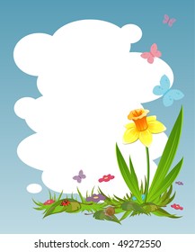 Background for your text with daffodil