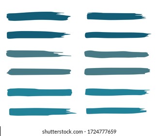 
Hintergrund für Ihren Text. Set mit blauen Farbstrichen. Stilvolle Elemente. Blaue Pinselelemente. Schmuckelemente.
