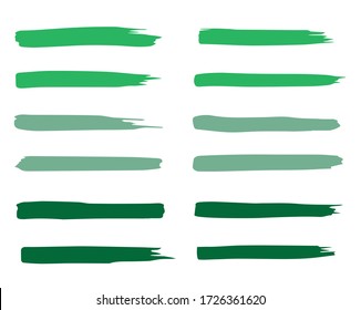 Background for your text. Set of green ink strokes. Stylish elements. Green brush elements. Dirty decoration elements.