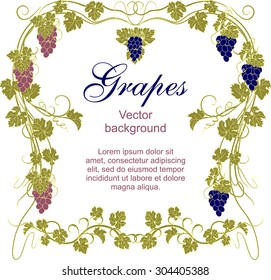 Background for your text with vines in vintage style.