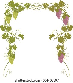Background for your text with vines in vintage style.