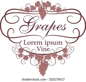 Background for your text with vines in vintage style.