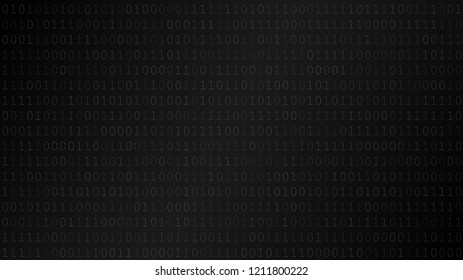 Background of zeros and ones in black and gray colors