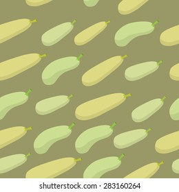 Background of  Zucchini. Vector seamless pattern of vegetables. texture

