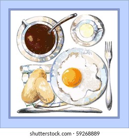 Background.Breakfast.  eps10