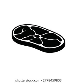 background.category: featuring black silhouette of a raw steak cut with marbling on white...
