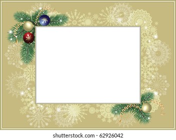 Background-frame with snowflakes