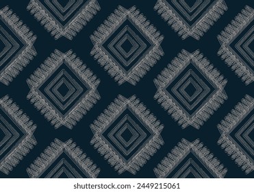 Ikat Patrón de flores étnico geométrico nativa tribal boho motif azteca tela textil alfombra mandalas africano