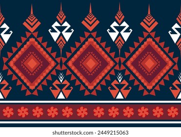backgroundIkat Flower Pattern Ethnic Geometric native tribal boho motif aztec textile fabric carpet mandalas African