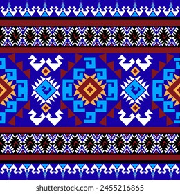 HintergrundIkat Blumenmuster Ethnic Geometric Native Tribal Boho Motiv Aztec Textil Stoff Teppich Mandalas African