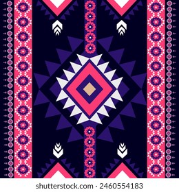 backgroundIkat Flower Pattern Ethnic Geometric native tribal boho motif aztec textile fabric carpet mandalas African