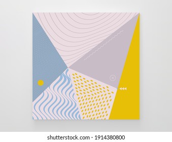 Backgrounds with abstract geometric pattern. Cover design template. Vector illustration. Can be used for advertising, marketing or presentation.