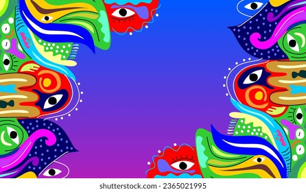 
Fondos
ornamento visual de arte pop de estilo abstracto, ilustración vectorial