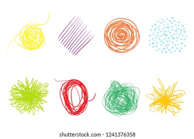 Backgrounds with array of lines. Intricate chaotic textures. Wavy backdrops. Hand drawn tangled patterns. Elements for posters and flyers