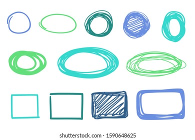 Backgrounds with array of lines. Intricate chaotic shapes on white. Wavy backdrops. Hand drawn tangled patterns. Colorful illustration