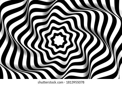 Fondos en blanco y negro, 3D con patrón espacial, diseño vectorial interesante 