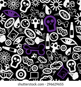 Backgrounds. Black&white. Doodle. School. Blackboard.