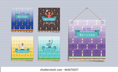  backgrounds with bleachers at the stadium, ribbons and fans
