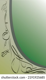 backgrounds for books. green begron with floral pattern