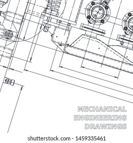 Backgrounds of engineering subjects. Technical illustration. Mechanical engineering