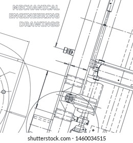 Backgrounds of engineering subjects. Technical illustration. Mechanical engineering