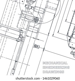 Backgrounds of engineering subjects. Technical illustration. Mechanical engineering