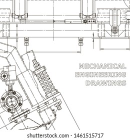Backgrounds of engineering subjects. Technical illustration. Mechanical engineering