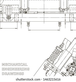 Backgrounds of engineering subjects. Technical illustration. Mechanical engineering