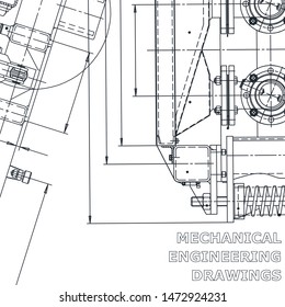 Backgrounds of engineering subjects. Technical illustration. Mechanical engineering