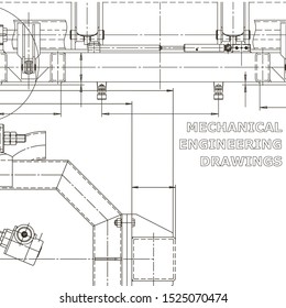 Backgrounds of engineering subjects. Technical illustration. Mechanical engineering
