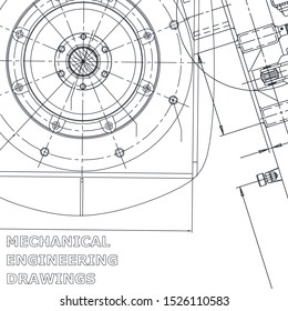 Backgrounds of engineering subjects. Technical illustration. Mechanical engineering