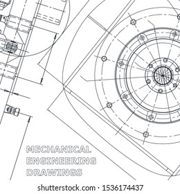 Backgrounds of engineering subjects. Technical illustration. Mechanical engineering