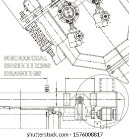 Backgrounds of engineering subjects. Technical illustration. Mechanical engineering
