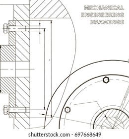 Backgrounds of engineering subjects. Technical illustration. Mechanical engineering. Technical design. Instrument making. Cover, banner, flyer, background. Corporate Identity
