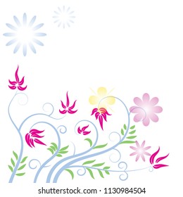 Backgrounds of Flowers bloom in summer.
