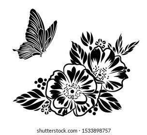  backgrounds with flowers and butterflies.